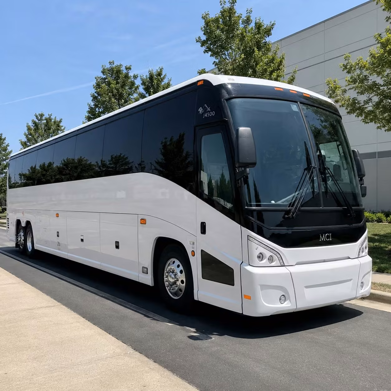 boston charter bus rental exterior